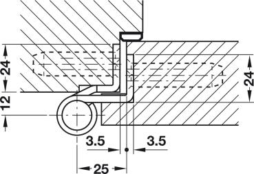 Preview: Objekttürband Edelstahl VN 1939/120 bis 120kg Simonswerk